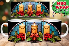 STAINED GLASS WINTER BLISS 11OZ 15OZ MUG WRAP Product Image 1