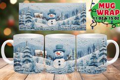3D Snowman Embroidered Christmas Dream 15oz Mug Product Image 1