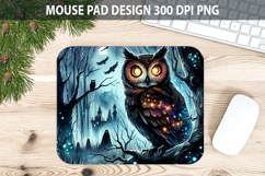 Watercolor Owl Mouse Pad Sublimation - Animal PNG Product Image 1