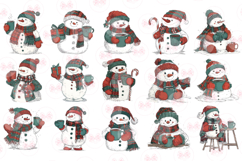 Christmas Snowman Clipart Product Image 2