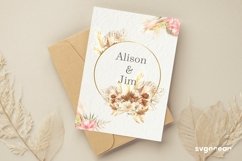 Boho Flowers Watercolor Frame Bundle Product Image 12