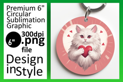 Trendy Circle Design Car Coaster PNG , Cute Cat Product Image 1