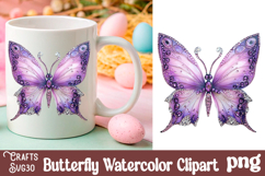 Butterfly Flowers Clipart Bundle Sublimation png Butterfly Product Image 9