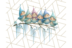 Winter Animal Masquerade Clipart PNG Woodland Animals Product Image 3