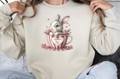 Valentines Day Bunny Cups Clipart PNG Product Image 1