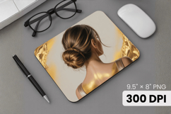 Afro Girl / Woman braided hair Mouse Pad, Black Queen PNG Product Image 1