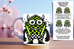 RADIANT PNG Mug Wrap Design 15oz , Monster Product Image 1