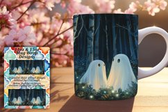 Sublimation Mug Wrap with Ghost Designs 11oz 15oz Product Image 1