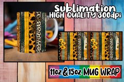 Leopard and Flower 3D Mug Wrap Patterns Product Image 1