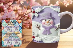 Serene 15oz Mug Wrap Png Design , 3D Xmas Product Image 1