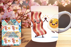 Lovely 11oz Mug Wrap Png Template , Kawaii Food Product Image 1