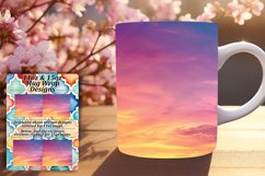 Sublimation Mug Wrap with Colorful Gradient Design Product Image 1