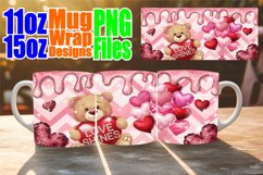 Happy moments 11oz 15oz sublimation wrap, Love Bear Product Image 1