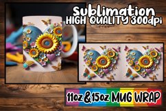 Perfect start sublimation 11oz 15oz mug wrap, 3D Heart Product Image 1