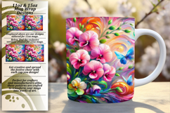 RADIANT PNG Mug Wrap Design 15oz , Flowers Product Image 1