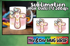 Lively spirit 11oz 15oz mug wrap, Cross and Bow Product Image 1