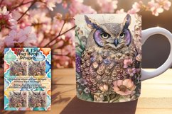 Springtime Delight Owl Mug Wrap Product Image 1