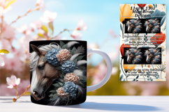 Inspiring 15oz Mug Wrap Png Template , Horse Product Image 1
