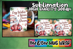 Lovely moments 11oz 15oz sublimation wrap, Funny Santa Product Image 1