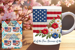 Chic 15oz Mug Wrap Png Template , Patriotic Product Image 1