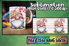 Blissful sunsets 11oz 15oz sublimation wrap, Easter Gnomes Product Image 1