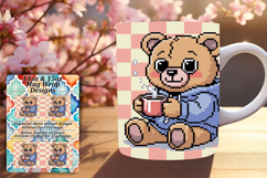 Beautiful 11oz Mug Wrap Png Artwork , Cute Bear Product Image 1