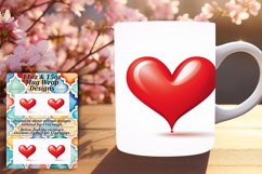 Sweet Love Mug Wrap: Heartwarming Sublimation Art Product Image 1