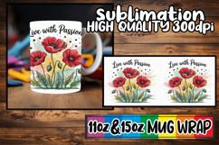 Blissful moments 11oz 15oz sublimation wrap, Flowers Quote Product Image 1