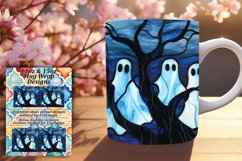 Spooky Stained Glass Mug 11oz 15oz Autumn Design Product Image 1