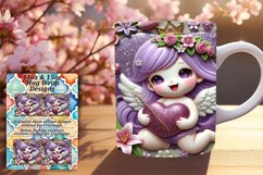 Sweet 15oz Mug Wrap Png Design , 3D Cupid Product Image 1