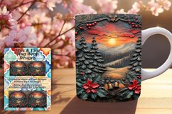 Glamorous 15oz Mug Wrap Png Template , Christmas Product Image 1