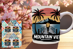 Stylish 15oz Mug Wrap Png Design , Adventure Product Image 1