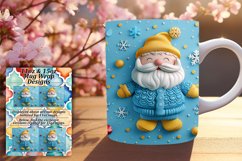 Sublimation Mug Wrap 3D Christmas Santa Claus 11oz 15oz Product Image 1