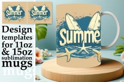 Nostalgic Summer Patterns: Retro Mug Sublimation Product Image 1