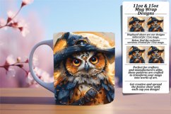 Watercolor Owl Mug Wrap for Spring Design Product Image 1