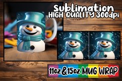 Festive Frosty Snowman Mug Art - Sublimation Fun Product Image 1