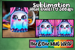 Charming vibes sublimation print wrap, 3D Cute Ghost Product Image 1