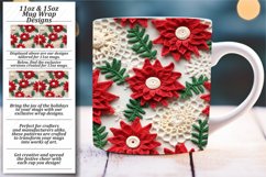 Festive Crochet Delight: 3D Sublimation Mug Wrap Product Image 1