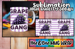 Joyful sunsets 11oz 15oz sublimation wrap, Retro Food Product Image 1