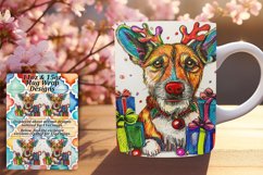 Holiday Mug Wrap - Watercolor Design Sublimation Product Image 1