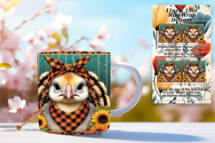 Vibrant 15oz Mug Wrap Png Template , Cute Animals Product Image 1