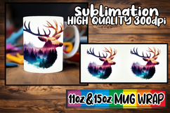Timeless charm sublimation 11oz 15oz mug wrap, Animals Art Product Image 1