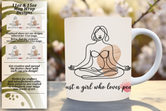 Chic 15oz Mug Wrap Png Design , Just A Girl Product Image 1