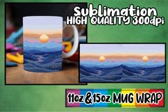 Vibrant Landscape Mug Wrap for 11oz 15oz Sublimation Product Image 1
