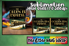 Cheerful days 11oz 15oz mug wrap, Christmas Product Image 1