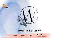 Botanic Letter - Elegant Botanical Monogram PNG | SVG | JPG Product Image 1