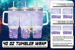 Glitzy Floral Leopard Tumbler Design 40oz Product Image 1