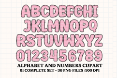 Baby Girl Alphabet, baby girl letters doodle, baby clipart Product Image 2