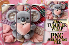 Unique adventures 20oz tumbler wrap, Valenines Animals Product Image 1