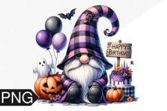 Halloween Gnome Sublimation, Birthday Gnome Clipart PNG Product Image 1